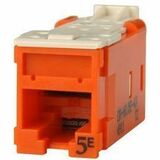 Ortronics Clarity High Density Jack (HDJ) CAT5E, T568A/B, Orange - 1 Pack - 1 x RJ-45 Network -...