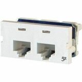 Ortronics Series II, Two-port Clarity 5E,T568A/B, 180 Degree, Electrical Ivory - 2 x Total Number...