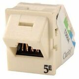 Ortronics Clarity 5E Angled TracJack, T568A/B, 45 Degree Ivory - 1 x RJ-45 Network - Female - Ivory...