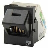 Ortronics Clarity 5E Angled TracJack, T568A/B, 45 degree, Black - 1 x RJ-45 Network - Female -...