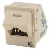 Ortronics Clarity 6 Angled Tracjack, T568a/b, 45 Degree, Wiremold Ivory - 1 x RJ-45 Network -...