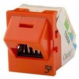 Ortronics Clarity 5E Angled TracJack, T568A/B, 45 degree, Orange - 1 x RJ-45 Network - Female -...