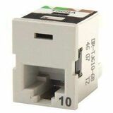Ortronics Clarity 10G TracJack, T568A/B, 180 Degree, Cloud White - 1 x RJ-45 Network - Female -...
