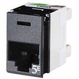 Ortronics Clarity 5e Panel Jack, Rear Load, T568a/b, 180 Deg, Cloud White - 1 x RJ-45 Network -...