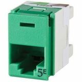 Ortronics Clarity 5E Panel Jack, Rear Load, T568A/B, 180 Deg, Green - 1 x RJ-45 Network - female -...