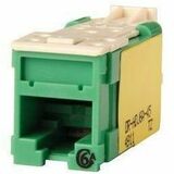 Ortronics Clarity High Density Jack (HDJ) CAT6A, T568A/B, Green, 25 Pack - 25 / Pack - 1 x RJ-45...
