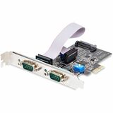 StarTech.com 2-Port Serial PCIe Card, Dual-Port RS232/RS422/RS485 Card, 16C1050 UART, ESD Protection, Windows/Linux, TAA-Compliant