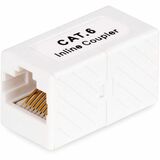 StarTech.com RJ45 Coupler 5-Pack, Inline Cat6 Coupler, Female to Female (F/F) T568 Connector, Unshielded Ethernet Cable Extension - RJ45 Cat6 Coupler 5-Pack is ideal for multiple setups; T568B Pinouts; 1/2.5/5/10G and 10/100 networks with PoE; Insertion Loss margin of 35.4dB exceeds industry standards; Supports 10BASE-T/100BASE-TX/100BASE-T4/1000BASE-T/2.5GBASE-T/5GBASE-T