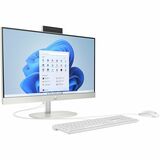 HP 24-cr0000 24-cr0077c All-in-One Computer - AMD Ryzen 5 7520U - 8 GB - 512 GB SSD - 23.8" Full HD - Desktop - Shell White - Refurbished