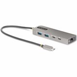 Image of StarTech.com 3-Port USB-C Hub with 2.5 Gb Ethernet and 100W PD Passthrough - USB-C to 2x USB-A/1x USB-C, USB 3.2 10Gbps Type-C Adapter Hub