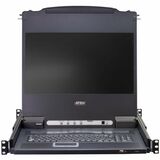 ATEN 8-Port PS/2-USB VGA Single Rail LCD KVM Switch - 16 Computer(s) - 17.3" LED - Full HD - 1920 x 1080 - 16:9PS/2 Port - 1 x USBVGA - Daisy Chain - Keyboard - Mouse - 120 V AC, 230 V AC Input Voltage - 1U High - PC, Linux, Mac, Sun - Metal, Plastic