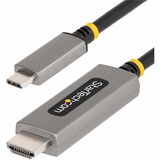 StarTech.com 10ft (3m) USB-C to HDMI Adapter Cable, 8K 60Hz, 4K 144Hz, HDR10, USB Type-C to HDMI 2.1 Converter, USB-C/USB4/TB3/4 Compatible - 9.8ft (3m) USB-C to HDMI Adapter Cable connects a USB-C DP Alt Mode laptop to an 8K 60Hz/4K 144Hz HDMI Display; Universal Adapter Cable requires no drivers or software; USBC/USB4/Thunderbolt 3/4 compatible; HDMI 2.1 FRL; HDR10; HDCP 2.3; 7.1ch Audio