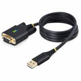 StarTech.com 3ft (1m) USB to Null Modem Serial Adapter Cable, COM Retention, FTDI, RS232, Changeable DB9 Screws/Nuts, Windows/macOS/Linux - Add a DB9 RS-232 null modem serial port to a computer using a USB-A port; Interchangeable DB9 Screws/Nuts; Screws pre-installed; Nuts included for device/cable compatibility; 3.3ft/1m Cable; Copper shielding; LED Indicators; FTDI; Windows/macOS/Linux