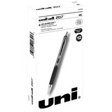uniball&trade; 207 Gel Pen - Bold Pen Point - 1 mm Pen Point Size - Refillable - Retractable - Black Gel-based Ink - Clear Barrel - 1 Each