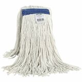 Globe - Vadrouille Cot-Pro en coton, bande &eacute;troite, extr&eacute;mit&eacute; coup&eacute;e, 16 oz, blanc