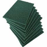 Globe Green Heavy Duty Scouring Pad - Heavy-Duty / Green / 10 Pack