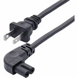 StarTech.com 6ft (1.8m) Laptop Power Cord, NEMA 1-15P to Right Angle C7, 7A 125V, 18AWG, Replacement Laptop Charger Cable, UL Listed - 6ft (1.8m) Laptop Charger Cord with NEMA 1-15P to Right Angle IEC 60320 C7 connector; 125V at 7A; UL Listed; Wire: 100% Copper; Fire Rating: VW-1; 18AWG; Jacket Rating: NISPT-2; Temp Range: -4 to 221F; Cable O.D: 0.29in; TAA Compliant