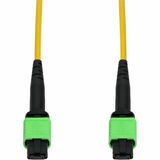 Mellanox Compatible 7m Angled MPO (Female) to Angled MPO (Female) 12-Strand Yellow Polarity-B OS2 LSZH Patch Cable