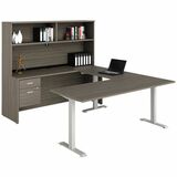 Offices To Go Ionic Office Furniture Suite - 72" x 42" x 24" - Box, File Drawer(s) - Finish: Absolute Mahogany