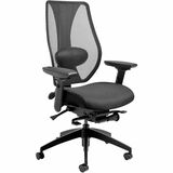 ergoCentric tCentric Hybrid Executive Chair - Black Seat Color - Fabric, Polyurethane Foam, Molded Foam Seat Material - Black Back Color - Mesh Back Material - Black Frame Color - 5-star Base - Armrest