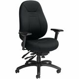 Global ObusForme Comfort Task Chair - Black Seat Color - Fabric, Foam Seat Material - Black Back Color - Fabric Back Material - Black Frame Color - Mid Back - 5-star Base - Armrest