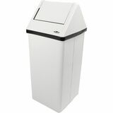 Frost Free Standing Swing Top Waste Receptacle - 79.49 L Capacity - For Industrial, Office - Freestanding, Fire-Safe, Durable, Rounded Edge - 34.6" (879 mm) Height x 13.5" (343 mm) Width x 14.6" (371 mm) Depth - Cold Roll Steel - Epoxy