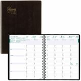 Blueline 2026 Timanager 13-Month Weekly/Monthly Planner - December to December - 11" x 8-1/2" - Black - Bilingual - Weekly, Monthly - 13 Month - December 2025 to December 2026 - 7:00 AM to 7:30 PM - Half-hourly - Monday - Friday - Letter - 8 1/2" (215.90 mm) x 11" (279.40 mm) Sheet Size - Twin Wire - Black - Paper - Vinyl Cover - Holiday Listing, Moon Phases, Tear-off, Soft Cover, Phone Directory, Monthly Planner, Appointment Schedule