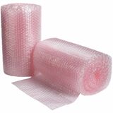 Crownhill Packing Wrap - 12" Width x 25 ft Length - 0.1" Bubble Size - Plastic - Pink - 2 / Pack