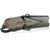 Spec Ops Safety Knife With Holster - Folding Knife - Black, Flat Dark Earth - Steel Blade Material - Acrylonitrile Butadiene Styrene (ABS) Handle Material - 6.50" (165.10 mm) Overall Length