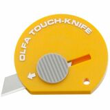 Olfa TK-4 Multi-Purpose Touch Knife - Yellow or Red - Stainless Steel Blade - Retractable Blade, Compact, Disposable, Portable, Lanyard, Hanging Hole, Lockable Blade - Red, Yellow, White, Navy - 1 Each