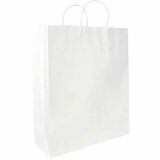 Gunther Mele Shopping Bag - 19" (482.60 mm) Length x 18" (457.20 mm) Width x 7" (177.80 mm) Depth - White - Paper - Shopping - 200 / Pack
