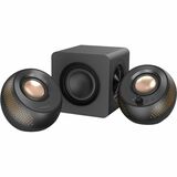 Creative Pebble X Plus 2.1 Bluetooth Speaker System - 15 W RMS - Black - Desktop - 45 Hz to 20 kHz - USB - 1