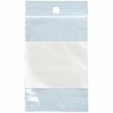 SPC Storage Bag - 5" (127 mm) Length x 3" (76.20 mm) Width x 2 mil (51 Micron) Thickness - Zipper Closure - Clear, White - Polyethylene - 1000 / Box