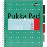 Pukka Pads Metallic Project Book US Letter Size, Green - 5 Subject(s) - 100 Sheets - 200 Pages - Printed - Ring - Both Side Ruling Surface - Ruled - 0.31" Ruled - 3 Hole(s) - 80 g/m Grammage - Letter - GreenPolypropylene Cover - Easy Tear, Sturdy Co