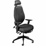 ergoCentric airCentric Chair - Foam, Fabric Seat Material - Black Back Color - Mesh Back Material - Black Frame Color - 5-star Base - Armrest