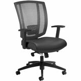 Offices To Go Avro Chair - Mesh Back Material - 5-star Base - Charcoal, Natural - Luxhide, Bonded Leather