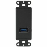 Image of NSI HDMI and USB Wallplate Cover for MOFO Fiber Technology, Black