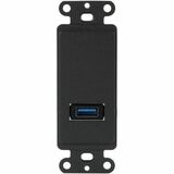 Image of TechLogix Networx HDMI and USB Wallplate Insert for MOFO Fiber Technology, 1 Port, White