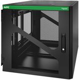 APC by Schneider Electric NetShelter 12U Wallmount Rack Enclosure Cabinet Side Mount UPS Depth - For UPS, IT Equipment - 12U Rack Height x 19" (482.60 mm) Rack Width x 32.87" (834.90 mm) Rack Depth - Wall Mountable Enclosed Cabinet - Steel - 350 lb (158757.33 g) Maximum Weight Capacity