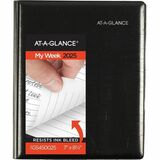 At-A-Glance 2026 Executive Weekly/Monthly Planner - 8-3/4" H x 6-7/8" W - Black - English - Weekly, Monthly - 12 Month - January 2026 to December 2026 - 1 Week, 1 Month Double Page Layout - 6 7/8" (174.63 mm) x 8 3/4" (222.25 mm) Sheet Size - Spiral Bound - Paper - Black Simulated Leather, Faux Leather Cover - Padded Cover, Reference Month, Bleed Resistant Paper, Monthly Tab, Expense Tracking, Contact Sheet, Tabbed, Note Page - 1 Each