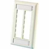 Ortronics TracJack Faceplate, Six-Port (Single Gang), Plastic - 6 x Total Number of Socket(s) -...