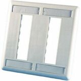 Ortronics Tracjack Faceplate, Six-Port (Dual Gang), Plastic - 6 x Total Number of Socket(s) -...