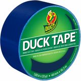 Duck Duct Tape - Blue, 1.88 in. x 20 yd. - 20 yd (18.3 m) Length x 1.88" (47.8 mm) Width - Blue - Curl Resistant - For Repair, Craft Project, Wood, Vinyl, Plastic, Leather, Metal, Laminate, Indoor, Floor Marking - 1 Each