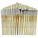 Creativity Street Beginner Paint Brushes, Wooden Handles