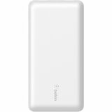 Belkin 15W 3-port USB Power Bank - 20K mAh - 2xUSB-A (12W), 1xUSB-C (15W) - Portable Charger - w/ USB-A to USB-C Cable - White