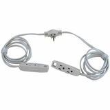 Woods 6-Outlets Power Strip - NEMA 5-15P - 6 x AC Power - 12 ft (3.66 m) Cord - 13 A Current - 120 V AC Voltage - 1.63 kW - White