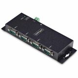 StarTech 4-Port Serial to Ethernet Adapter, IP Serial Device Server For RS232 Devices, Wall/DIN Rail Mount, LAN To DB9 Converter, TAA
