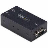 StarTech 1-Port Serial to Ethernet Adapter, 802.3af PoE Powered Serial Device Server, Wall/DIN Rail Mount, LAN To DB9 Converter, TAA
