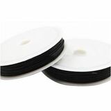 DBLG Import 10m Black Stretch Beading Cord - Beading - 39.37 mil (1 mm) Thickness x 328.08 ft (100000 mm) Length - Black - 10 / Pack