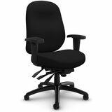 Global Granada Deluxe Mid-Back Ergonomic Multi-Tilter Chair, Echo Black, Terrace Fabric - Fabric Seat Material - Black Back Color - Fabric, Hardwood Back Material - Black Frame Color - Mid Back - 5-star Base - Echo, Black - Fabric, Terrace Fabric